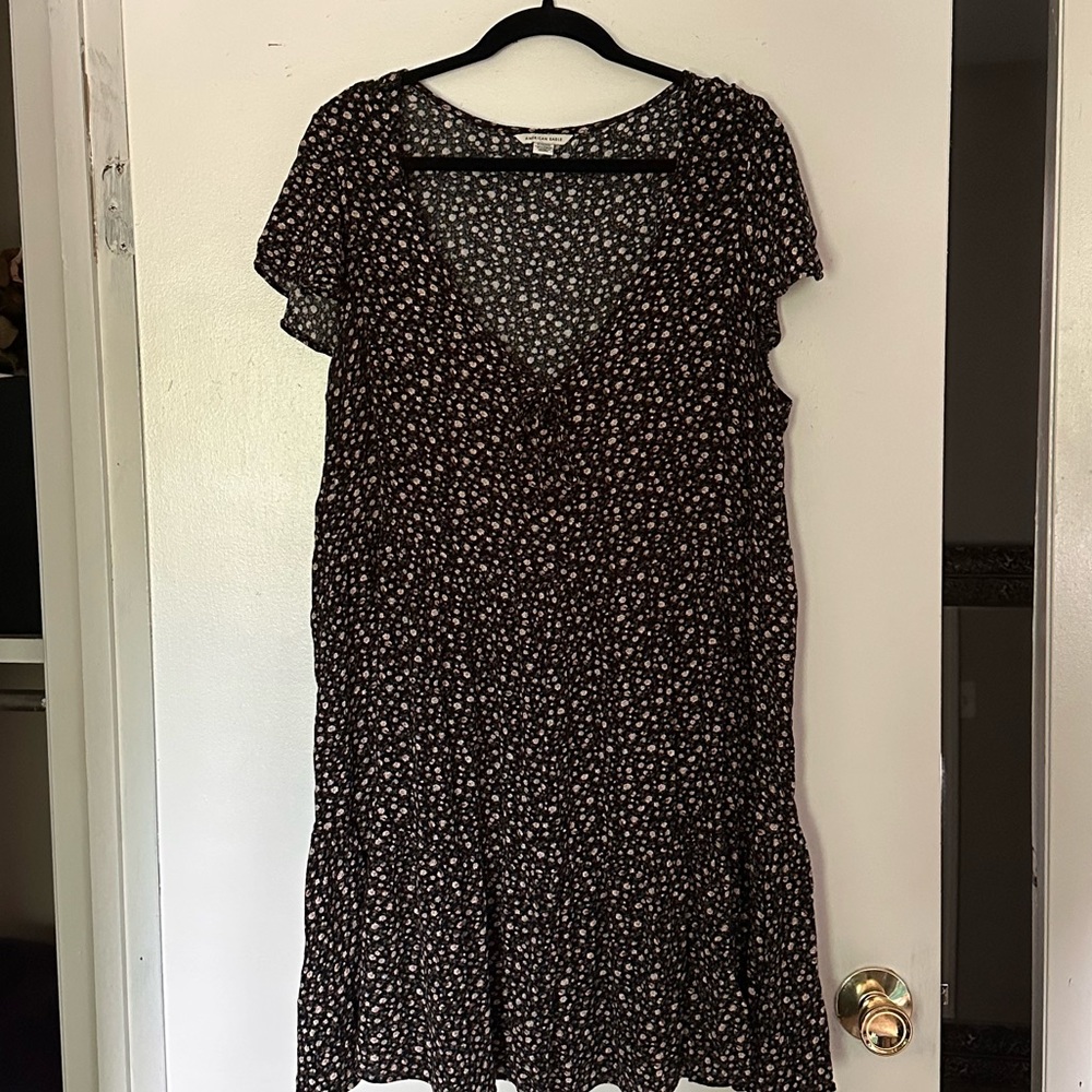 American Eagle ditsy floral tiered minidress